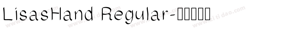 LisasHand Regular字体转换